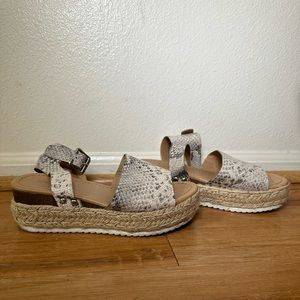 Soda Snake Print Platform Sandal